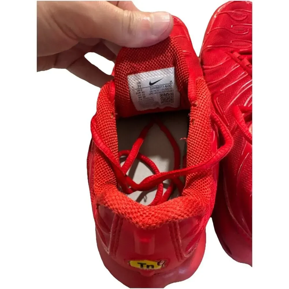 Nike Air Max Plus TN RED Athletic Shoes Sneakers Sz 7Y 655020-053